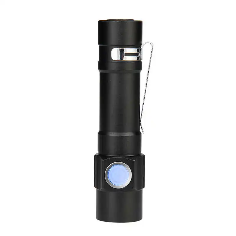 Mini Q5 LED USB Rechargeable Flashlight Torch Lamp Light 3Modes powerful led flashlight laser pointer,use 14500 battery #3S25 (2)