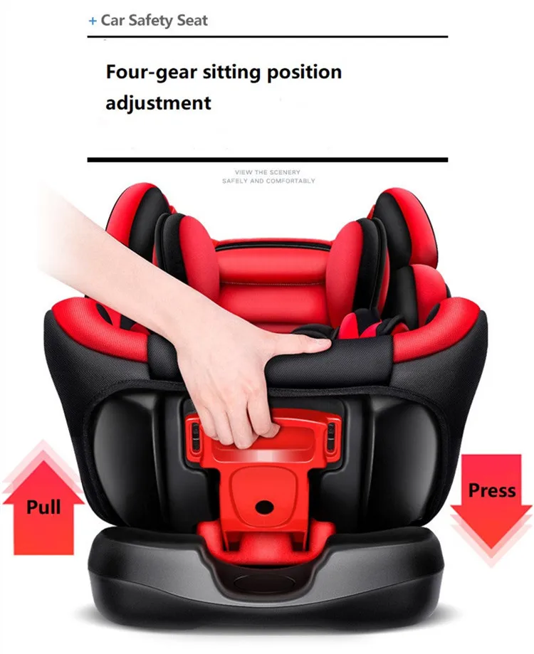 Регулируемое детское автомобильное безопасное сиденье От 0 до 12 лет портативное детское сиденье ISOFIX жесткий интерфейс пятиточечный жгут детское автокресло