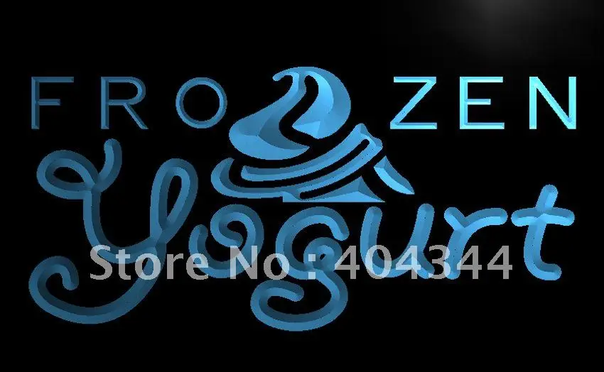 

LB243- Frozen Yogurt OPEN Cafe LED Neon Light Sign NEW