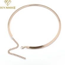 XIYANIKE украшение для чокера ожерелье s Женский круг цвет золотой Металл Модный чокер ожерелье Модные ювелирные изделия аксессуары N660