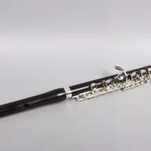 Yinfente Piccolo черное дерево тело и голова ключи с серебристым напылением Бесплатный кожаный чехол