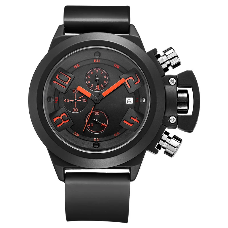 

Men Quartz Watch Sport Function Mens Watches Silicone Waterproof Wrist Watches LL@17