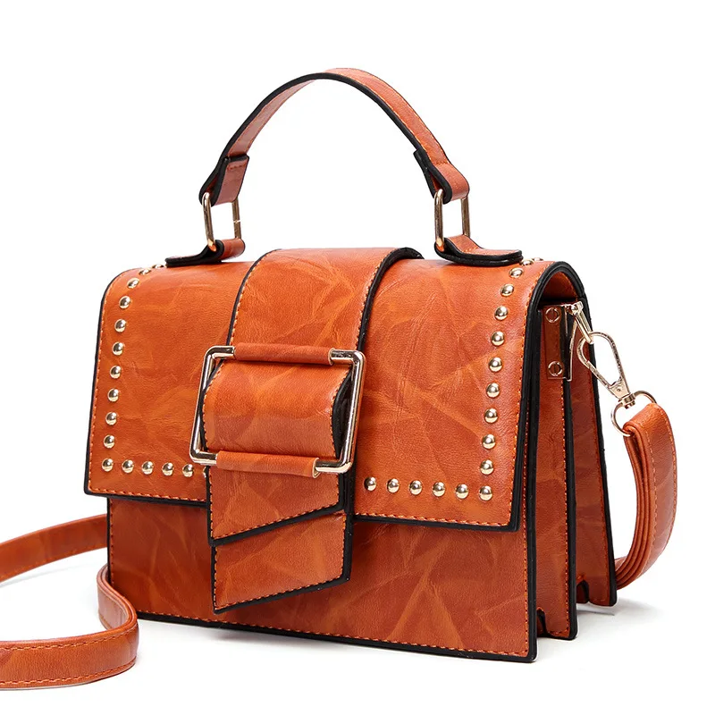 MeanCat Retro Bags Women's Bags Vintage Rivet Handheld Oblique Handbag Crossbody with Totesin