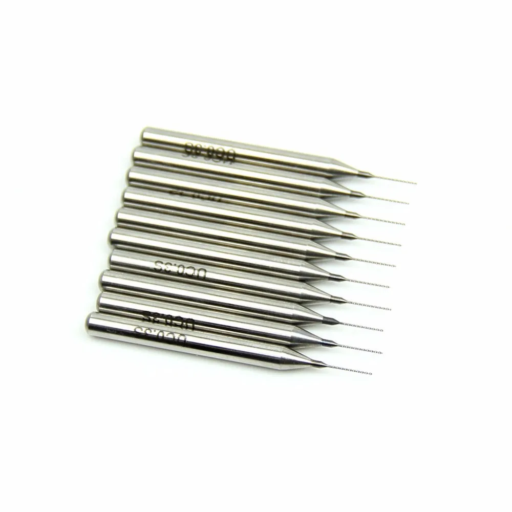 

10pcs 0.3mm Carbide Steel Micro Engraving Drill Bits Tool CNC PCB Dremel