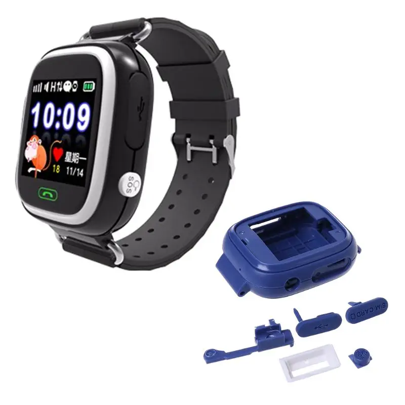 

Silicone Watchband Case Button Metal Screws For Q90 GPS Child Smart Watch Phone Position DIY Repair Kit Replacement