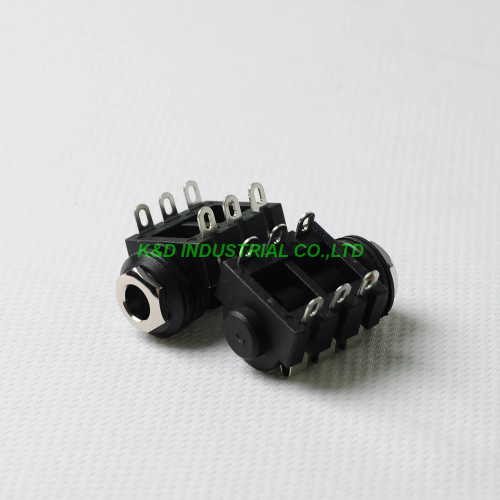 10pcs 1 4 Cliff Phone Jack 6 35 6pin Headphone Audio Tube Amp Guitar Stereo