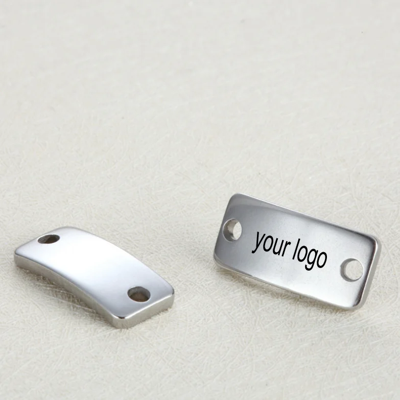 Подвеска для браслета из нержавеющей стали с 2 отверстиями 9 х20 мм|charms engraved|engraved