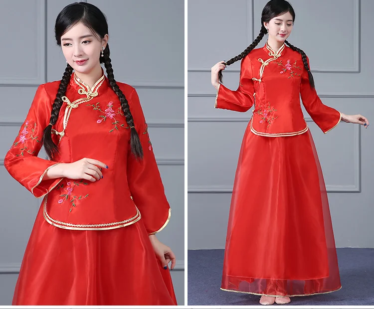 китайский народный костюм Костюм Китайский Танец Hanfu Guzheng Костюм Женщины Принцесса Древний Китайский Национальный Костюм Традиционный