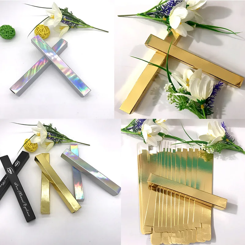 

1.6*1.6*14.5cm Silver/Gold Eyeliner Packaging Paper Box Lipstick Pen Package box eyeliner gift box 10pcs/lot sample