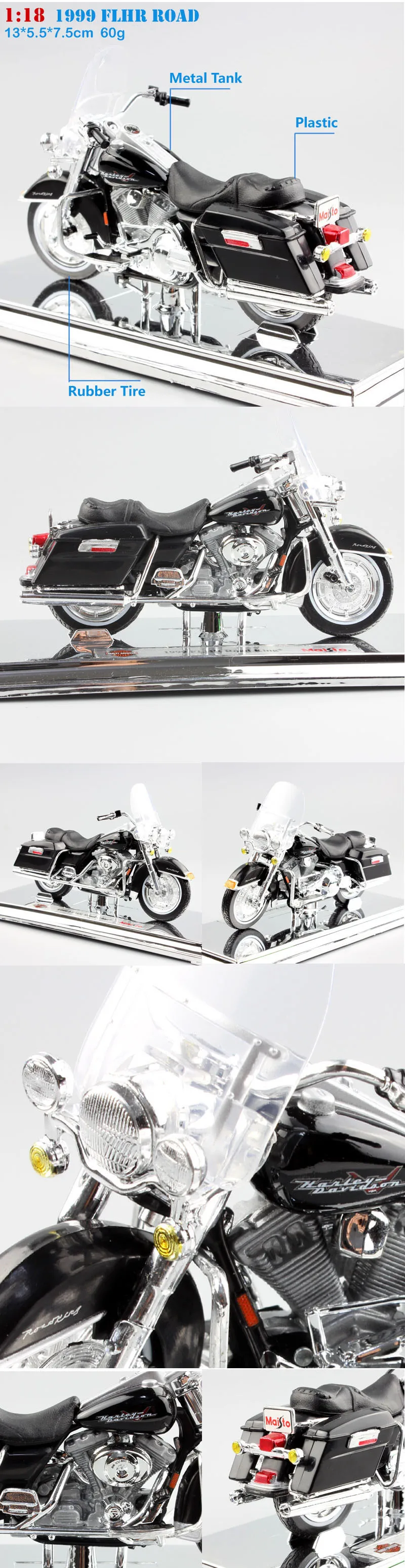 1/18 масштабная детская maisto mini FLHR Road King литая металлическая модель мотоцикла круизер туристический транспорт велосипед игрушки для детей