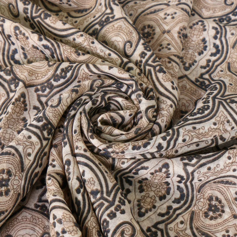 Индийский богемный цветочный принт шали кисточки мусульманский хиджаб обертывание осенние популярные длинные шарфы-повязки/шарф 10 шт./партия