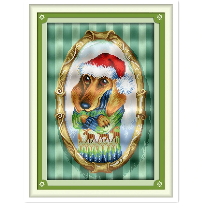 

A Cool Dog Painting DMC Cross Stitching Fabric Cross Stitch Kit Home Decoration Needlework Chinese Counted Cross Stitch Pattern