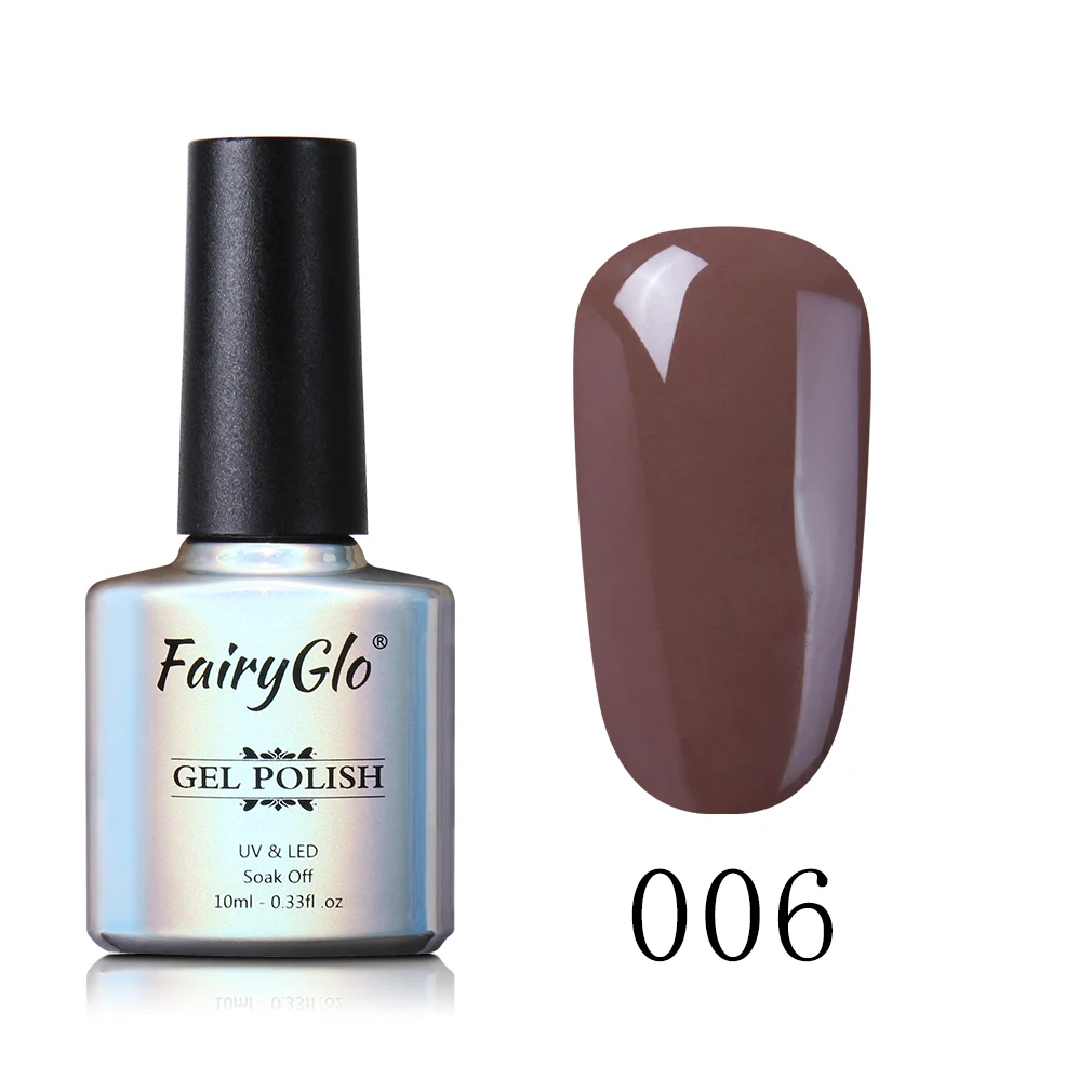 FairyGlo 10 мл кофейно-коричневый гель для ногтей УФ-светодиодный лак для ногтей геллак лак для лака Лак для ногтей - Цвет: KFZ006