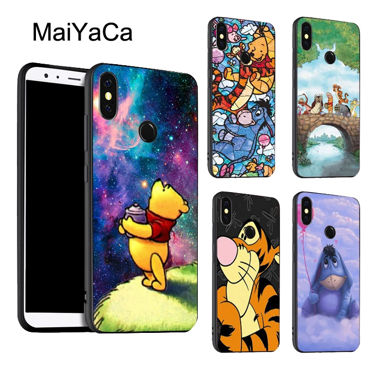 

MaiYaCa Piglet Winnie the Poohs Eeyore TPU Case For Xiaomi Redmi 5 Plus 6 6A S2 4X Note 5 Pro 5A 7 Mi 8 K20 9 6X A2 Mix 2S Max 3