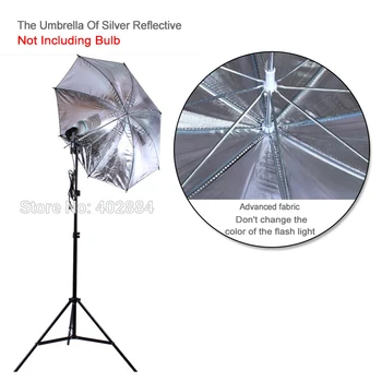 

photography Equipment 33" Black Silver Flash Reflector Studio Umbrella 2M light Stand Photo Studio Single Lamp Holder