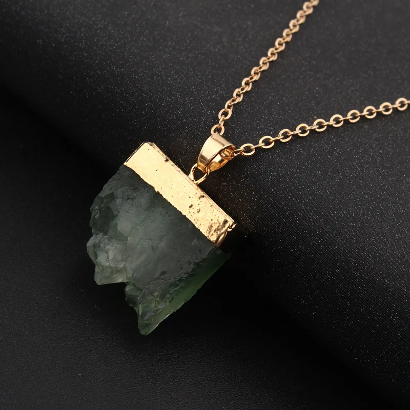 BELLAHYDIARY Bijoux Resin Irregular Stone Choker Chain Necklace Women Jewelry Gold Color Pink Green Necklaces Pendientes 2019 (4)