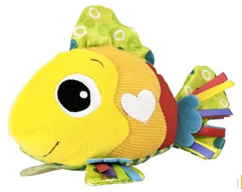 

17cm colorful Feel Me Fish Developmental Activity Toys Baby Rattle Toy Plush animal Toys Doll 0-24 Month high quality