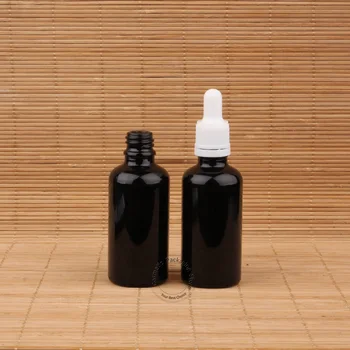 

20pcs/Lot High Quality Glass 50ml Essenttial Oil Bottle with Water Dropper Cap Container Vial 50g Empty Refillable Jar