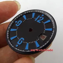 31,5 мм черный циферблат часов для окошко даты приблизительный срок поставки: 2836 Минчжу 2813 4813 движение D43