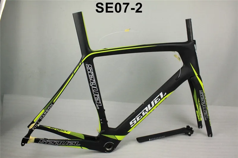 Cheap 2019 Seuqel DCRF07 carbon bike road frame T800 BB30/BSA OEM color carbon bicycle frame for high people 22