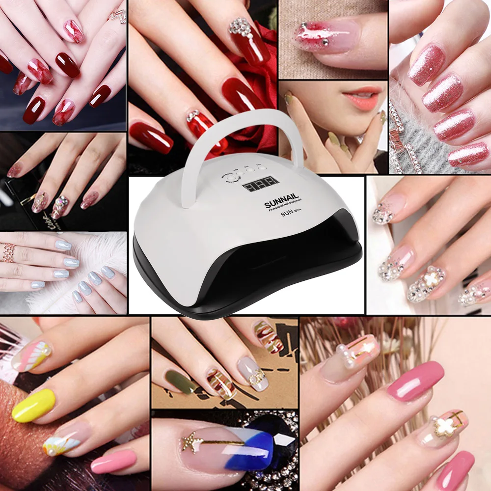 Conduziu a Lâmpada Secador de Unhas de Gel Unhas de Cura Ferramenta da Arte para Unhas Sununha Unha Solar Profissional Máquina Unhas Equipamentos 80w uv Luz 15 Cheap Secadores de unhas