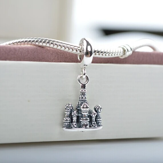 925 Sterling Silver Charms/PINK MARIGOLD CLIP/Fits pandora Charm Bracelets necklaces & pendants|bracelet jade|bracelet pursependant brass -