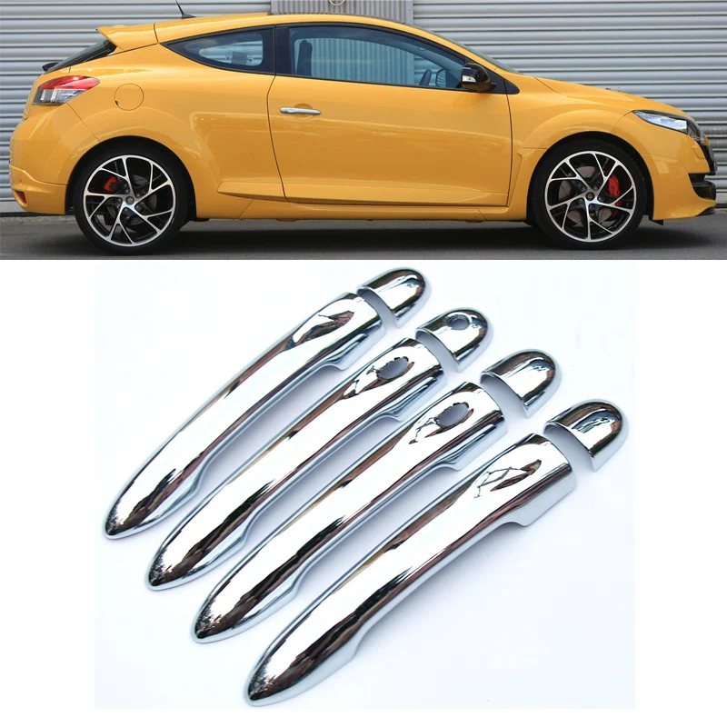 

ABS Plastic Chrome trim Door Handle Covers Auto Car accessories For Renault Megane 3 III 2008-2016 3door 5door hatchback RS