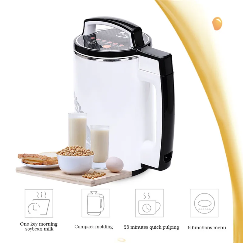 

1.8L 800W Multifunction Soymilk Machine Stir Rice Paste Maker Stainless Steel Filter-free Automatic Heating Soya-Bean Milk Juice