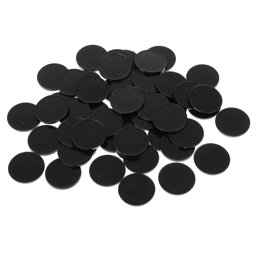 50pcs Plastic Round Base 22mm Miniature Display Stand RPG Wargames Accessory