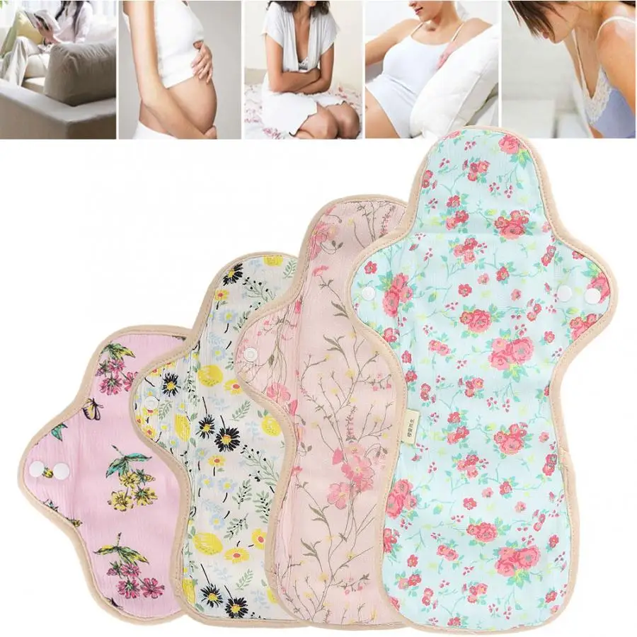 

Feminine Washable Cloth Menstrual Pad Fan-shaped Wing Reusable Sanitary Napkin Panty Liner v
