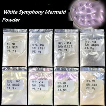 

White Symphony Mermaid Powder Make UP Eyeshadow 100g Pearlescent Pigment Acrylic Paint Soap Pigment Nail glitter Mica Powder