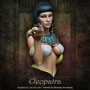 

DIY 1/12 Cleopatera Egyptian Queen Snake BUST Resin Figure Model Kit Model X155