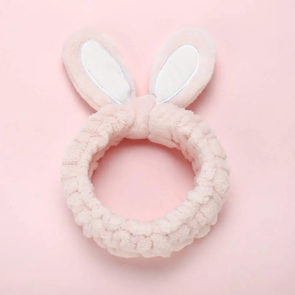 

Makeup Headbands for Washing Face Shower Spa Mask,Women Girls Fashion Plush Headband Hair Loop Elastic Coral Fleece Hair Band