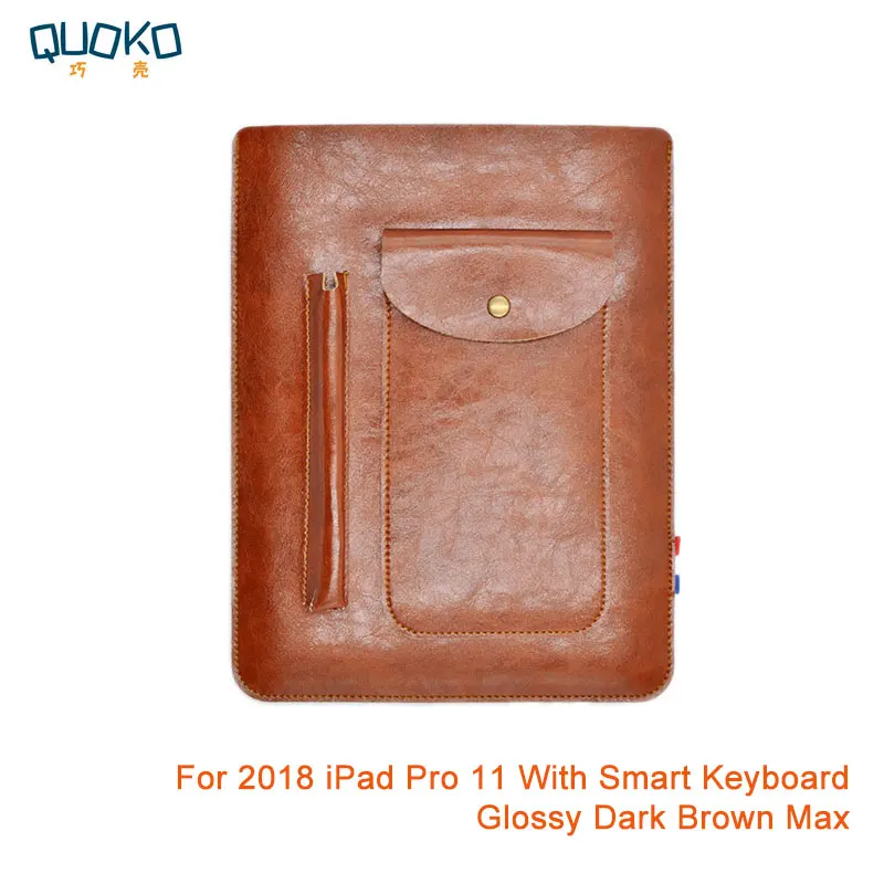 Многофункциональный ультра-тонкий супер тонкий рукав чехол, микрофибра кожа планшет рукав Чехол для iPad Pro 11 дюймов - Цвет: Glossy D-Brown Max