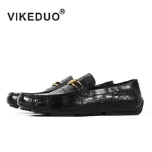Vikeduo 2019 Handmade Luxury Fashion Party Casual Designer Moccasins Alligator Genuine Leather Crocodile Skin Men Shoes цена Vikeduo 2019 Handmade Luxury Fashion Party Casual Designer Moccasins Alligator Genuine Leather Crocodile Skin Men Shoes цены онлайн