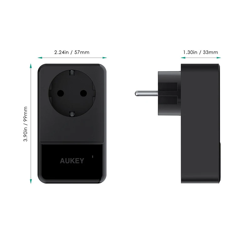 Зарядное устройство Aukey для путешествий, мульти USB, 4 порта, адаптер для мобильного телефона, умное настенное зарядное устройство, быстрая зарядка для телефона со встроенной Европейской розеткой