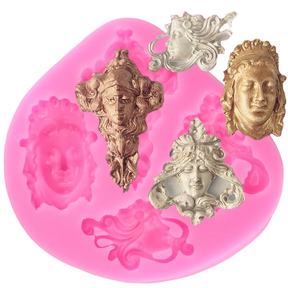 

DIY Artistic Head Silicone Mold Head Fondant Molds Cake Decorating Tools Chocolate Gumpaste Mould Polymer Clay Resin Molds