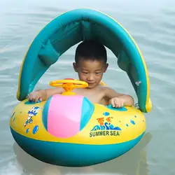 Летний морской надувной Зонт бассейн надувной круг гребное сиденье для малышей плот с тентом водные виды спорта