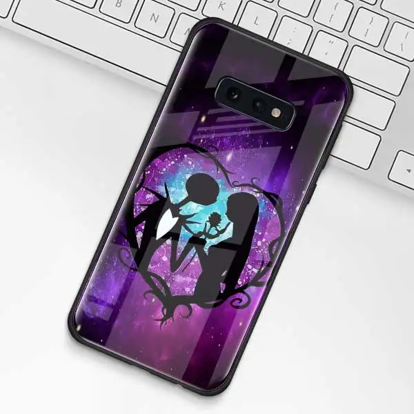 Чехол из закаленного стекла Jack Skellington Before Christmas для samsung Galaxy S10 S10e S9 S8 S10 Plus Note 9 A50 A30 - Цвет: 003