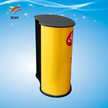 

Promotion Table Trade show counter display Curved/Round/Teardrop/Stright shapes For Advertising Promotion Reception Desk