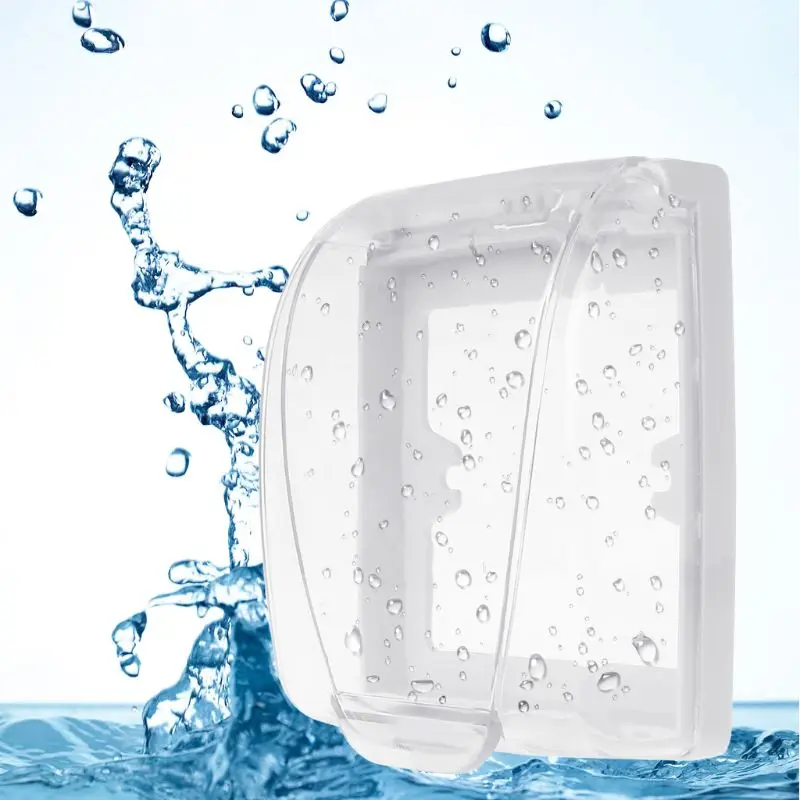 

Plastic Wall Switch Waterproof Cover Box Wall Light Panel Socket Doorbell Flip Cap Cover Clear Bathroom Kitchen Accessory