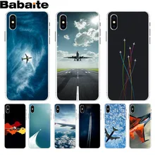 Babaite, чехол для телефона с рисунком самолета, самолета, полета, путешествий, облачной печати, для Apple iPhone 8, 7, 6, 6S Plus, X, XS, max, 5, 5S, SE, XR