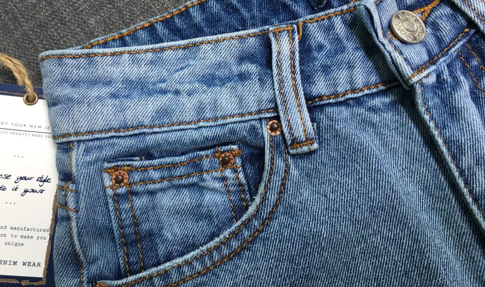2017 New Hot Chic Women's Clothing Cotton Denim Jeans Pants High Waist 3D Embroidery Straight Ankle-length Pants Female Trousers (27)