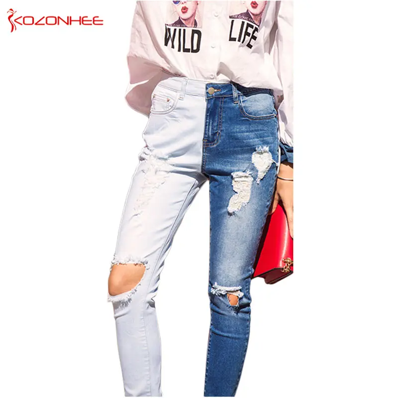 jeans double color