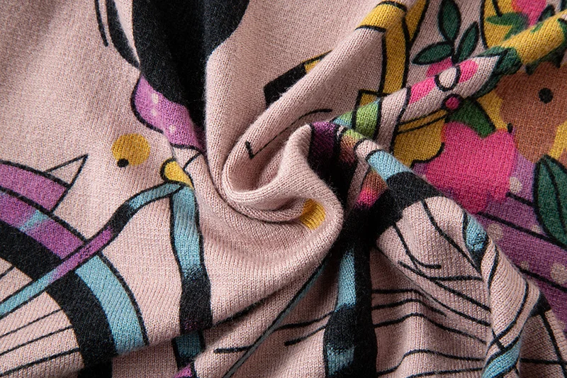YISU осенние женские топы, вязаные свитера с длинным рукавом, Женский пуловер с принтом, мультяшный джемпер для кошки, Высококачественный свитер