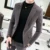 Elegant Wine Red Suits Mens Velvet Luxury Suits For Mens Groom Wedding Velour Suits Gentlemen Dress 2 pcs Flannel Green Burgundy main image 1