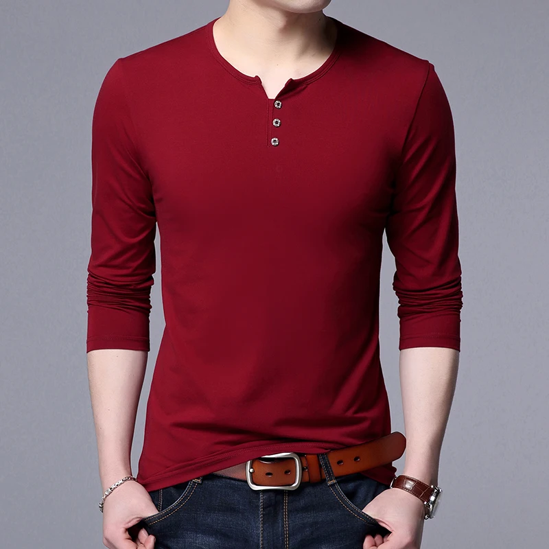 2018 New Fashion Brand Tshirt Men Korean Cotton Trending Tops  Street Style Boyfriend Gift Long Sleeve T-Shirt  Men Clothing