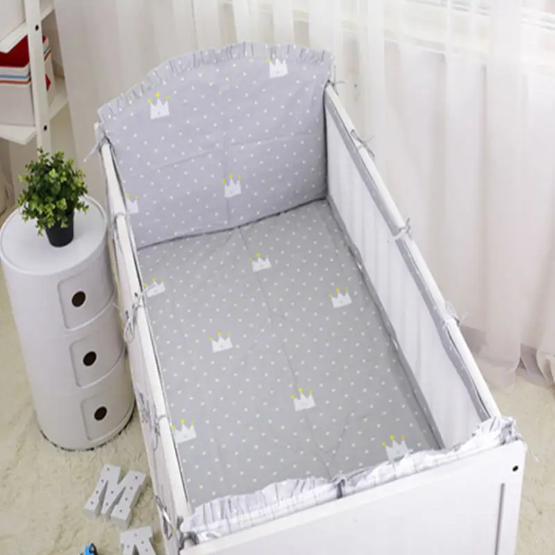 5pcs/set Summer Baby Bedding Set Newborn Crib Around Protector Bumper Cushion Infant Cot Bed