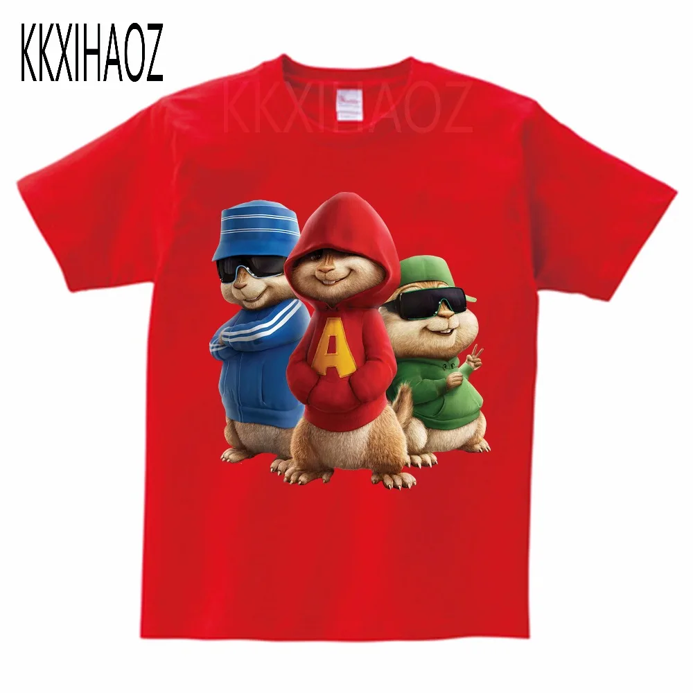 

2019 Alvin and the chipmunk boys and Girls Summer jacket children's short sleeved T-shirt boy's cotton Tshirt clothing MJ
