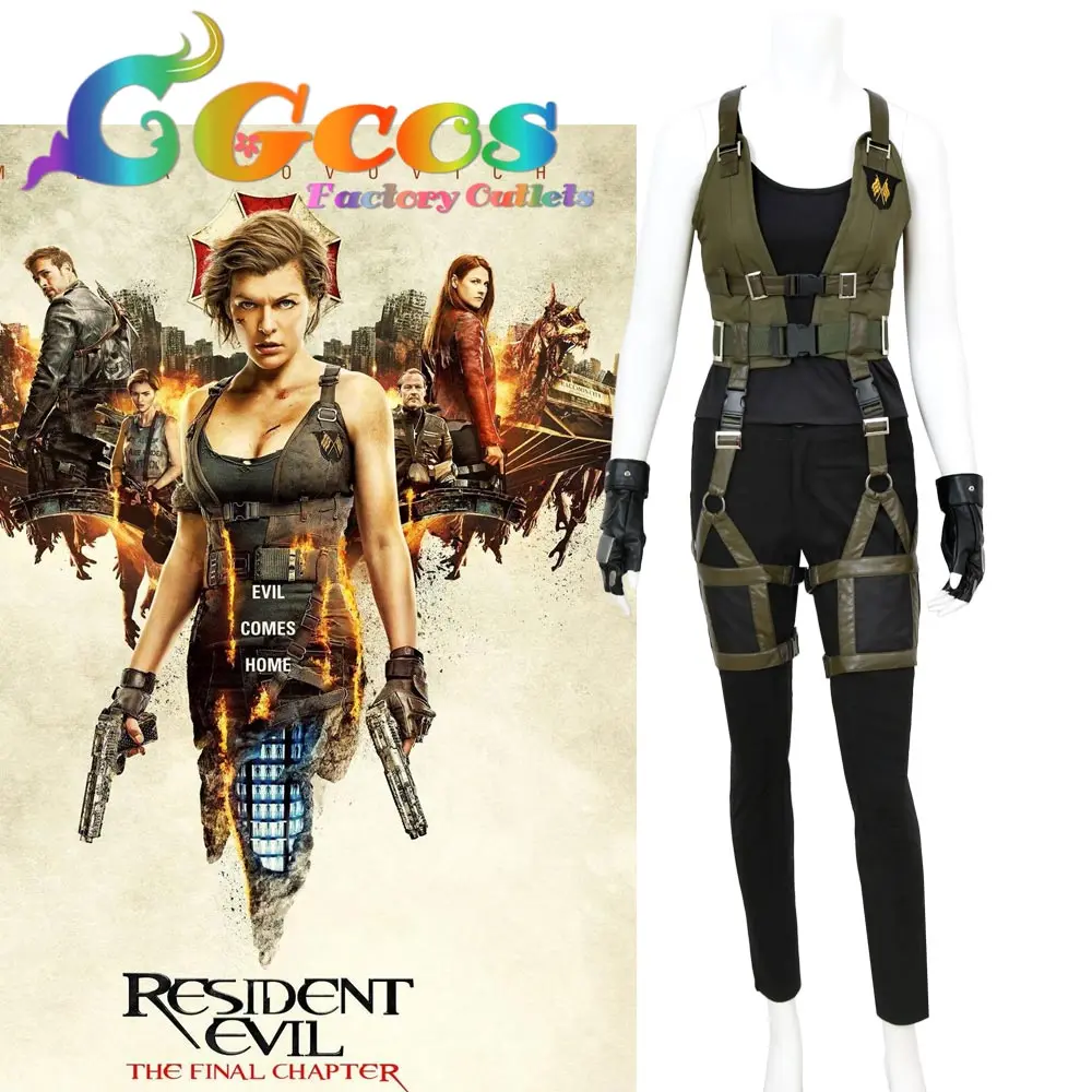 

2017 Hot Cosplay Costume Resident Evil 6: The Final Chapter Alice Uniform Belt Movie Game Halloween Christmas Party